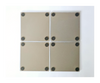 4 Contemporary Design Wooden Art Tiles / Coasters in a wooden Coaster box