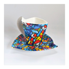 Beautiful Vintage Art Trencadis S.L. Barcelona Glazed Ceramic Gaudi Mosaic pattern Cup and Saucer