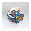Beautiful Vintage Art Trencadis S.L. Barcelona Glazed Ceramic Gaudi Mosaic pattern Cup and Saucer