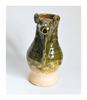Rare Hand Made Earthenware Glazed Ceramic Creamer / Milk Jug with Nuzzle in Shape of a Ram's Head