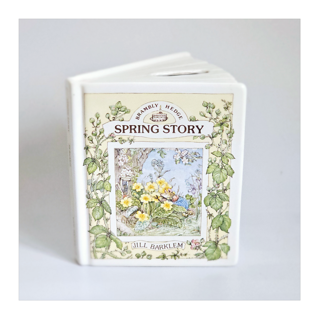 Vintage 1989 Money Bank / Money Box from the "Brambly Hedge Gift Collection", Spring Story designed by Jill Barklem and  produced by Royal Doulton.