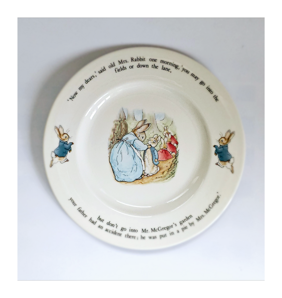 Vintage 1970's Wedgwood of Etruria & Barlaston, Frederick Warne & Co., Beatrix Potter Peter Rabbit Plate