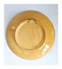 Vintage Hand Made Glazed Ceramic Souvenir Wall Plate Embossed with a Trulli House from Alberobello, Italy