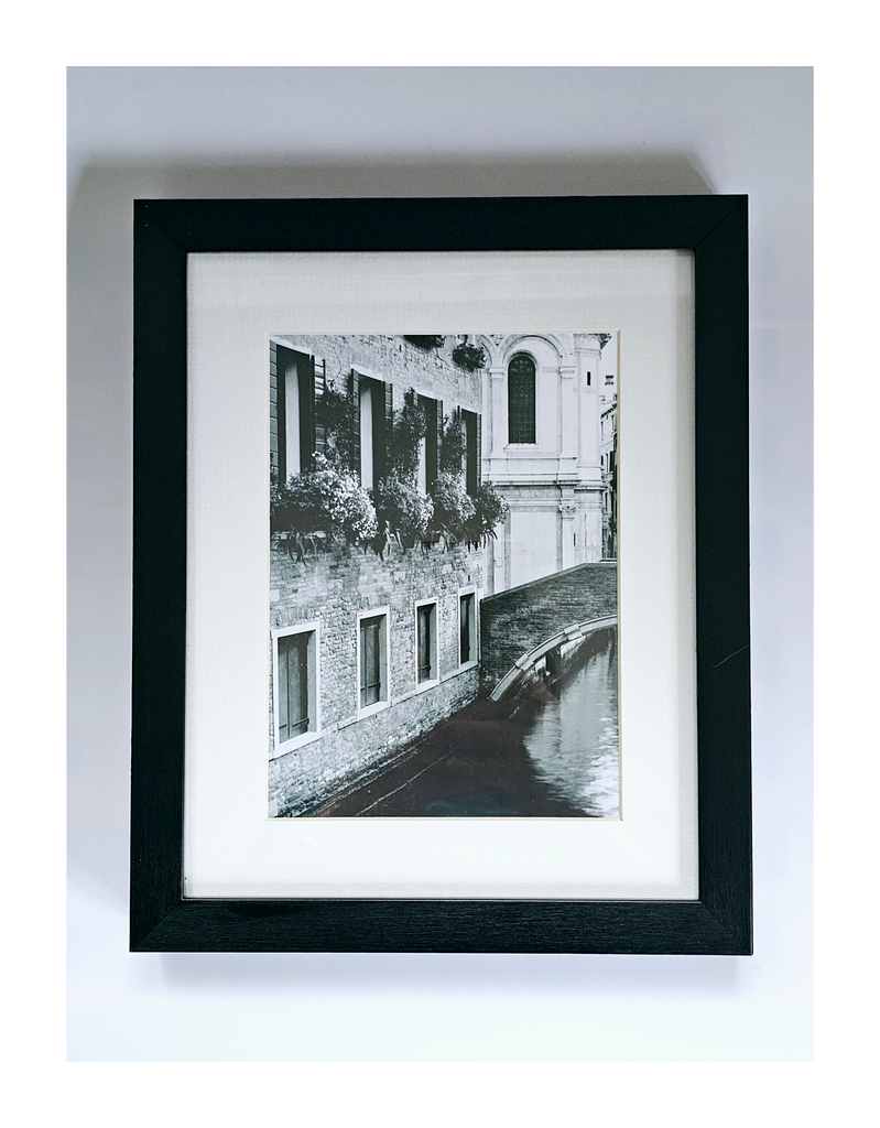 Alan Blaustein's Black and White Photo Print Beautifully Framed in Contemporary Style - The Italian Collection (1 of 8) - Ponti Di Venezia II