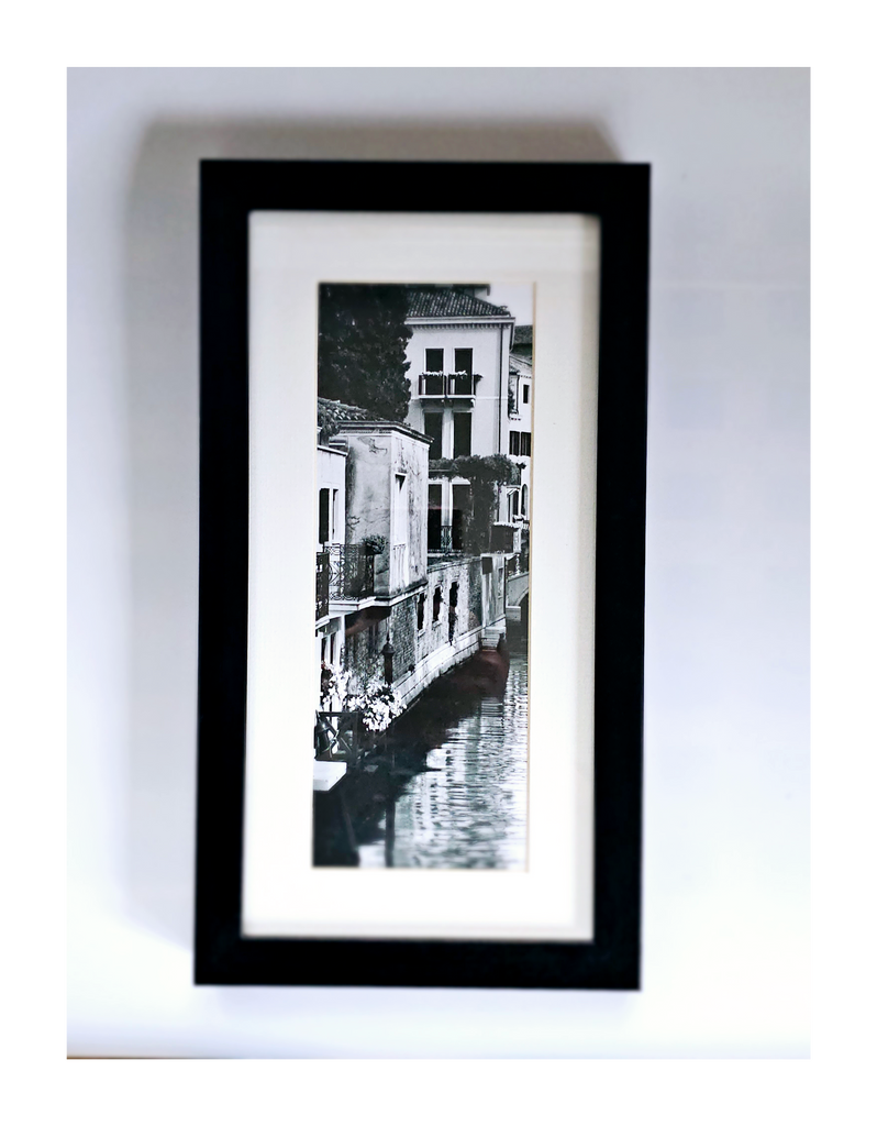 Alan Blaustein's Black and White Photo Print Beautifully Framed in Contemporary Style - The Italian Collection (1 of 8) - Ponti Di Venezia IV