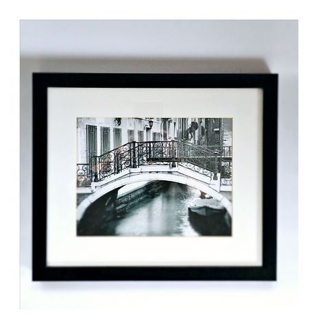 Alan Blaustein's Black and White Photo Print Beautifully Framed in Contemporary Style - The Italian Collection (1 of 8) - Ponti Di Venezia I