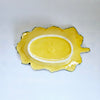 Vintage Italian Majolica Leaf Dish with Lemons and Olives pattern