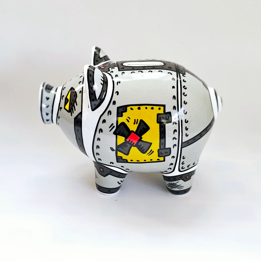 Vintage Ritzenhoff Glazed Ceramic Collectible Piggy Bank Designed by Herman Reichold
