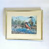 Beautifully Framed Painting of Two Kingfisher Birds Signed by the Wildlife Artist, Mark Chester