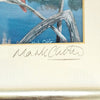 Beautifully Framed Painting of Two Kingfisher Birds Signed by the Wildlife Artist, Mark Chester