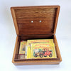 Rare Vintage Lesney 1928 Mercedes Benz Model Car Mounted on Wooden Cigarette Box