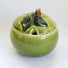 Rare Vintage 1980's Green Sylvac Smiley Face Apple Sauce Pot with Lid, No. 4549, Made in England
