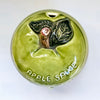 Rare Vintage 1980's Green Sylvac Smiley Face Apple Sauce Pot with Lid, No. 4549, Made in England