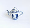 Vintage Chinese Ceramic Hand Painted Blue and White Miniature Teapot
