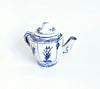 Vintage Chinese Ceramic Hand Painted Blue and White Miniature Teapot