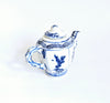 Vintage Chinese Ceramic Hand Painted Blue and White Miniature Teapot