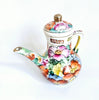 Vintage Decorative Chinese Ceramic Hand Painted Floral Mini Teapot