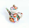Vintage Decorative Chinese Ceramic Hand Painted Floral Mini Teapot