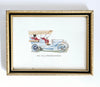 Rare Vintage 1960's Framed Colour Lithograph Print of 1903 Mercedes-Simplex 60-hp Automobile