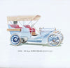 Rare Vintage 1960's Framed Colour Lithograph Print of 1903 Mercedes-Simplex 60-hp Automobile