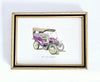 Rare Vintage 1960's Framed Colour Lithograph Print of 1903 Wolseley 71/2-hp Automobile