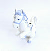 Vintage 1980's Franklin Mint Country Friends by Hallie Greer Ceramic Horse Creamer / Milk Jug in Delft Blue and White Style
