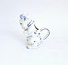Vintage 1980's Franklin Mint Country Friends by Hallie Greer Ceramic Goat Creamer / Milk Jug in Delft Blue and White Style