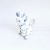 Vintage 1980's Franklin Mint Country Friends by Hallie Greer Ceramic Goat Creamer / Milk Jug in Delft Blue and White Style