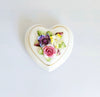 Vintage 1950's Royal Adderley Bone China Heart Shaped Trinket Box / Jewellery Box in Floral Pattern