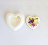 Vintage 1950's Royal Adderley Bone China Heart Shaped Trinket Box / Jewellery Box in Floral Pattern