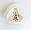 Vintage 1950's Royal Adderley Bone China Heart Shaped Trinket Box / Jewellery Box in Floral Pattern