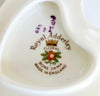 Vintage 1950's Royal Adderley Bone China Heart Shaped Trinket Box / Jewellery Box in Floral Pattern