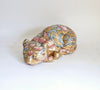 Rare Vintage 1970's Chinese Porcelain Hand-Painted Sleeping Cat Figurine