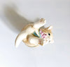 Vintage 1980's Fitz & Floyd Essentials "Kitten Kaboodle" Hand-Painted Ceramic Cat Figurine