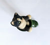 Vintage 1970's Leonardo Collection Kitten in Green Wellington Boot Figurine