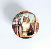 Vintage Falcon China Hand-Crafted Jewellery Box / Trinket Box Featuring a Cat sitting on a Chair