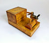 Rare Vintage 1940's Wooden Mechanical Novelty Cigarette Box Dispenser