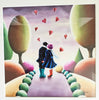 Lithograph Print "Butterfly Hearts II" from "The Wonderful World of George and Daphne" Series by Claire Baxter