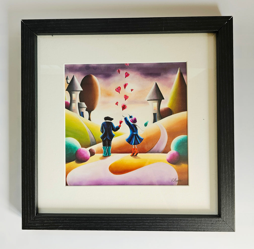 Lithograph Print "Butterfly Hearts I" from "The Wonderful World of George and Daphne" Series by Claire Baxter (Copy)