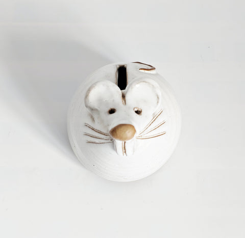 Lovely Vintage Ceramic Earthenware Cute Mouse Piggy Bank by Philip Gardiner from Mevagissey Cornwall Studio Pottery
