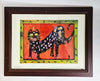 Rare Vintage Giclee Print of an Original Folklore-art Inspired Painting of a Black cat by an Artist Named Sid Ray Gayle