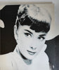 Rare Vintage 1990's Wall Art - Giclee Print of Audrey Hepburn's Photo on Canvas