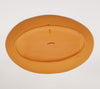 A beautiful Terracotta Studio Art Pottery Oval Plate signed by the artist