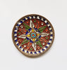A Charming Bronze Metal Pin Dish with Coloured Raised Patterns
