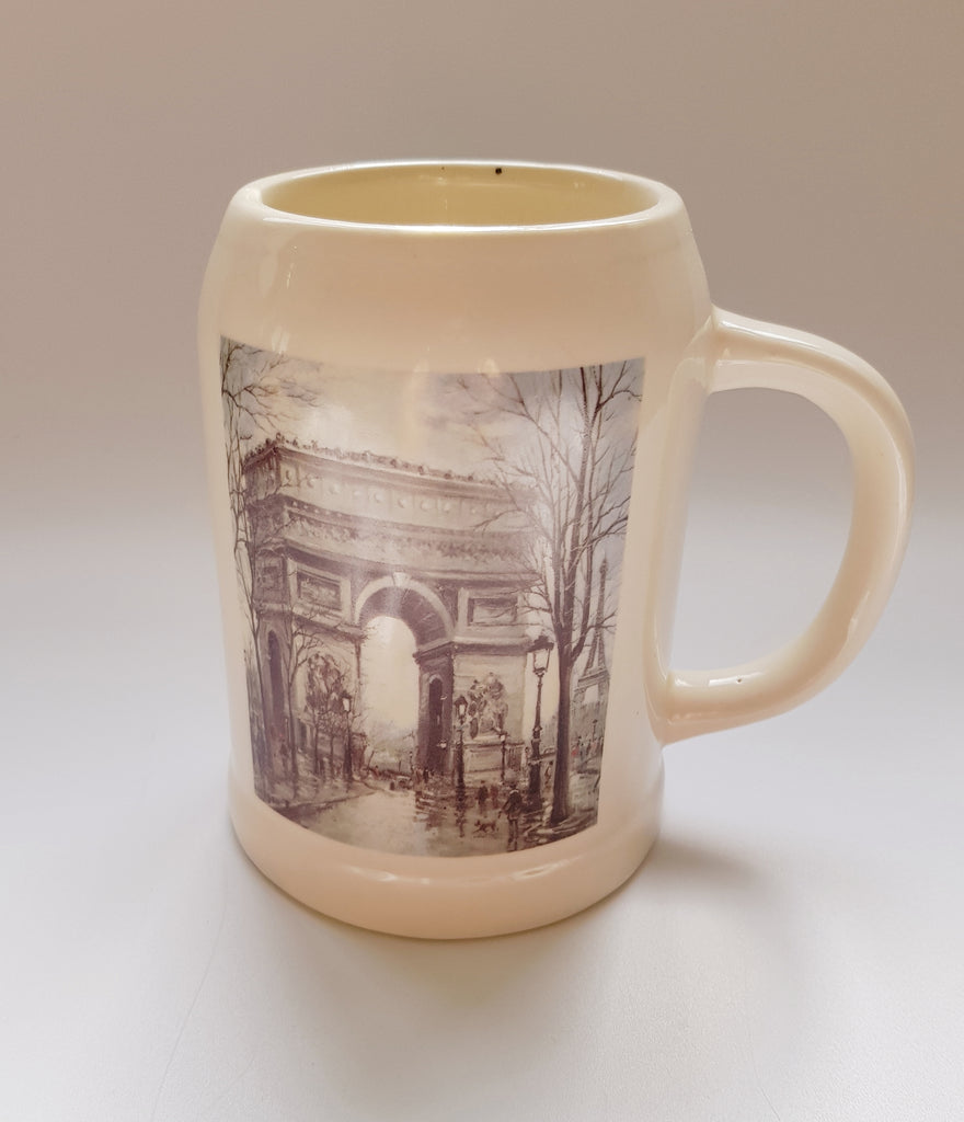 Paris Arte Rire Porcelaine Beer Stein Mug