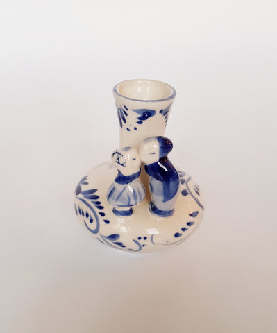 Vintage Rare Blue Delft Deco Hand Painted Holland Miniature vase