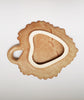 A beautiful French Glazed Sandstone (EMAUX de GRES) Ceramic Studio Art Pottery Vine Leaf Shaped Plate