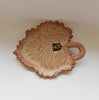 A beautiful French Glazed Sandstone (EMAUX de GRES) Ceramic Studio Art Pottery Vine Leaf Shaped Plate