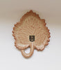 A beautiful French Glazed Sandstone (EMAUX de GRES) Ceramic Studio Art Pottery Vine Leaf Shaped Plate