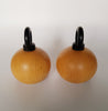 Vintage Bodum Sphere Beechwood Salt and Pepper Mill / Grinder, Design by Richard Nissen, Made in Denmark